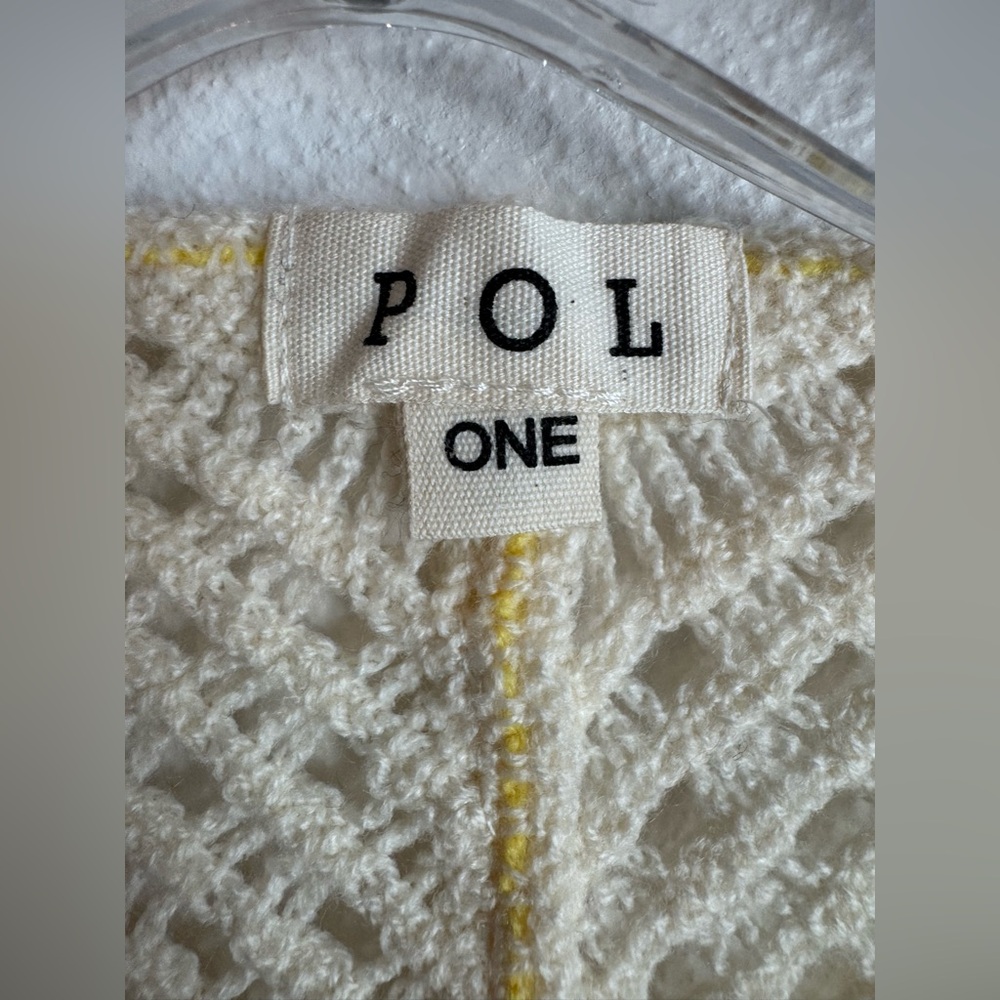 POL Yellow and Blue Boho Crochet Cardigan - Picture 10 of 12